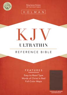 KJV Ultrathin Reference Bible, Chocolate LeatherTouch