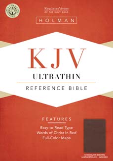 KJV Ultrathin Reference Bible, Chocolate LeatherTouch Indexed