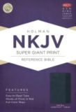 NKJV Super Giant Print Reference Bible, Slate Blue LeatherTouch Indexed