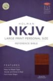 NKJV Large Print Personal Size Reference Bible, Brown/Tan LeatherTouch