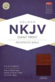 NKJV Giant Print Reference Bible, Brown/Tan LeatherTouch