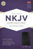 NKJV Super Giant Print Reference Bible, Black Imitation Leather Indexed