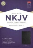 NKJV Super Giant Print Reference Bible, Black Bonded Leather