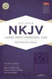 NKJV Large Print Personal Size Reference Bible, Purple LeatherTouch