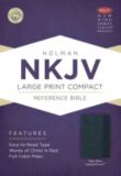 NKJV Large Print Compact Reference Bible, Slate Blue LeatherTouch