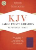KJV Large Print Ultrathin Reference Bible, Eggplant LeatherTouch