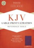KJV Large Print Ultrathin Reference Bible, Eggplant LeatherTouch Indexed