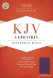 KJV Ultrathin Reference Bible, Eggplant LeatherTouch Indexed