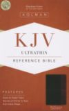 KJV Ultrathin Reference Bible, Black/Burgundy LeatherTouch