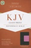 KJV Giant Print Reference Bible, Brown/Pink LeatherTouch with Magnetic Flap