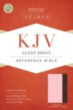 KJV Giant Print Reference Bible, Pink/Brown LeatherTouch Indexed