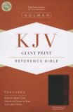 KJV Giant Print Reference Bible, Black/Burgundy LeatherTouch