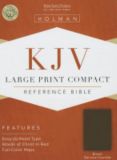 KJV Large Print Compact Bible, Brown Genuine Cowhide