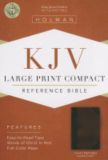 KJV Large Print Compact Bible, Classic Mahogany LeatherTouch