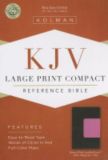 KJV Large Print Compact Bible, Brown/Pink LeatherTouch with Magnetic Flap