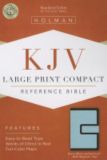 KJV Large Print Compact Bible, Brown/Blue LeatherTouch with Magnetic Flap