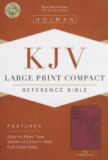 KJV Large Print Compact Bible, Pink LeatherTouch
