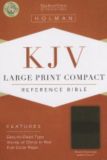 KJV Large Print Compact Bible, Brown/Chocolate LeatherTouch
