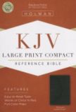 KJV Large Print Compact Bible, Charcoal LeatherTouch