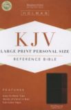 KJV Large Print Personal Size Bible, Black/Burgundy LeatherTouch
