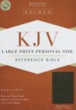KJV Large Print Personal Size Bible, Brown Genuine Cowhide Indexed