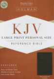 KJV Large Print Personal Size Bible, Brown Genuine Cowhide