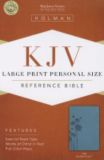 KJV Large Print Personal Size Bible, Teal LeatherTouch