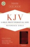 KJV Large Print Personal Size Bible, Classic Mahogany LeatherTouch