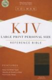 KJV Large Print Personal Size Bible, Brown/Tan LeatherTouch