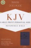 KJV Large Print Personal Size Bible, Purple LeatherTouch