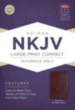 NKJV Large Print Compact Reference Bible, Burgundy Bonded Leather