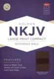 NKJV Large Print Compact Reference Bible, Brown/Chocolate LeatherTouch