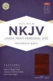 NKJV Large Print Personal Size Reference Bible, Brown LeatherTouch Indexed