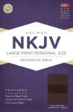 NKJV Large Print Personal Size Reference Bible, Brown/Chocolate LeatherTouch Indexed