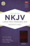 NKJV Large Print Personal Size Reference Bible, Saddle Brown LeatherTouch