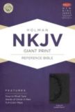 NKJV Giant Print Reference Bible, Charcoal LeatherTouch