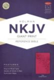 NKJV Giant Print Reference Bible, Pink LeatherTouch