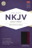 NKJV Giant Print Reference Bible, Black/Burgundy LeatherTouch Indexed