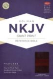 NKJV Giant Print Reference Bible, Saddle Brown LeatherTouch Indexed