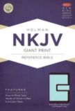 NKJV Giant Print Reference Bible, Brown/Blue LeatherTouch with Magnetic Flap