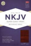 NKJV Super Giant Print Reference Bible, Brown LeatherTouch Indexed
