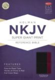 NKJV Super Giant Print Reference Bible, Black/Burgundy LeatherTouch