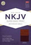 NKJV Super Giant Print Reference Bible, Brown/Tan LeatherTouch