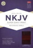 NKJV Super Giant Print Reference Bible, Saddle Brown LeatherTouch Indexed