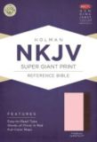 NKJV Super Giant Print Reference Bible, Pink/Brown LeatherTouch