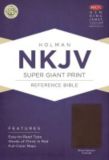 NKJV Super Giant Print Reference Bible, Brown Genuine Cowhide