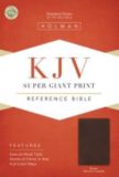 KJV Super Giant Print Reference Bible, Brown Genuine Cowhide
