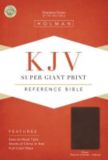 KJV Super Giant Print Reference Bible, Brown Genuine Cowhide Indexed
