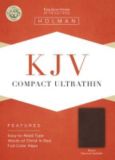 KJV Compact Ultrathin Bible, Brown Genuine Leather
