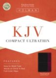 KJV Compact Ultrathin Bible, Black/Burgundy LeatherTouch